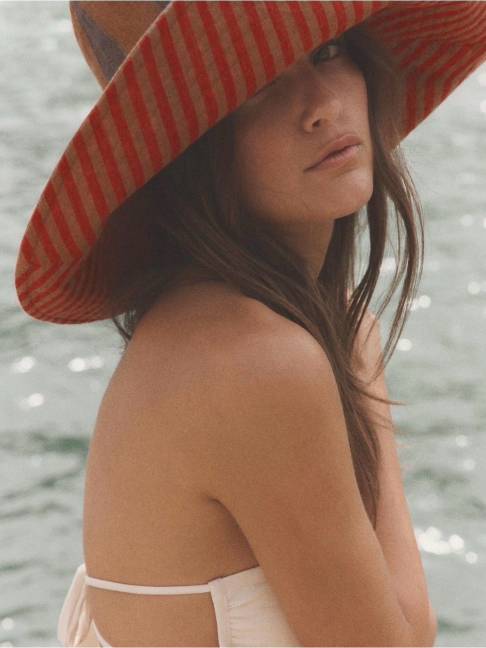 Zara reversible 100% linen sun hat
